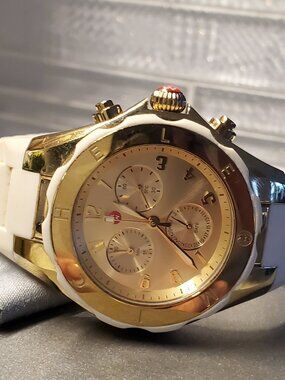 Michele Gold Tahitian Jelly Bean Chronograph Watch
